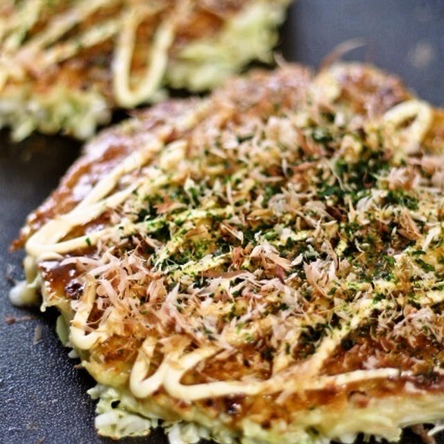 ガドガドのお好み焼き /　鯖の豆味噌煮ワンプレート
