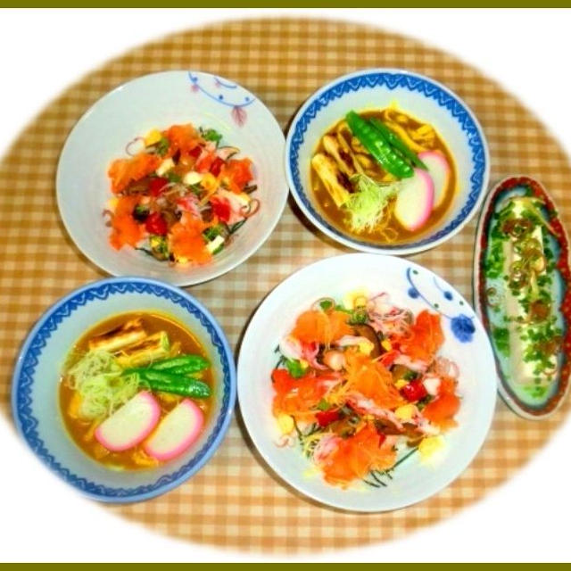 赤貝のバラチラシ寿司定食