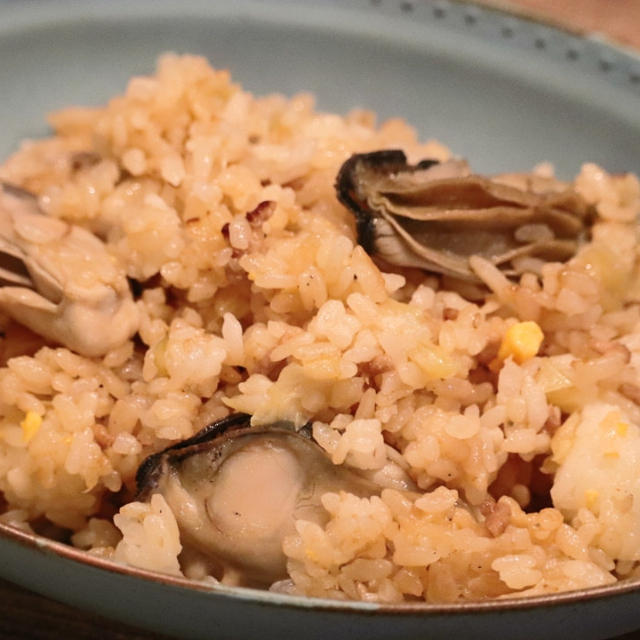 いつものチャーハンが豪華に変身！牡蠣入りチャーハン＼(^o^)／