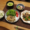 豆ご飯＆鰆のホイル焼＆豚と茄子の味噌炒めの晩ご飯　と　薔薇：お写んぽ♪