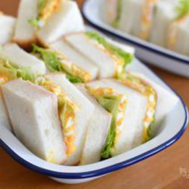 ノンマヨタマゴハムサンドの昼ごはん。