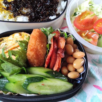 インゲン初収穫＆落花生土寄せ♪・・・今日の節約お弁当～♪