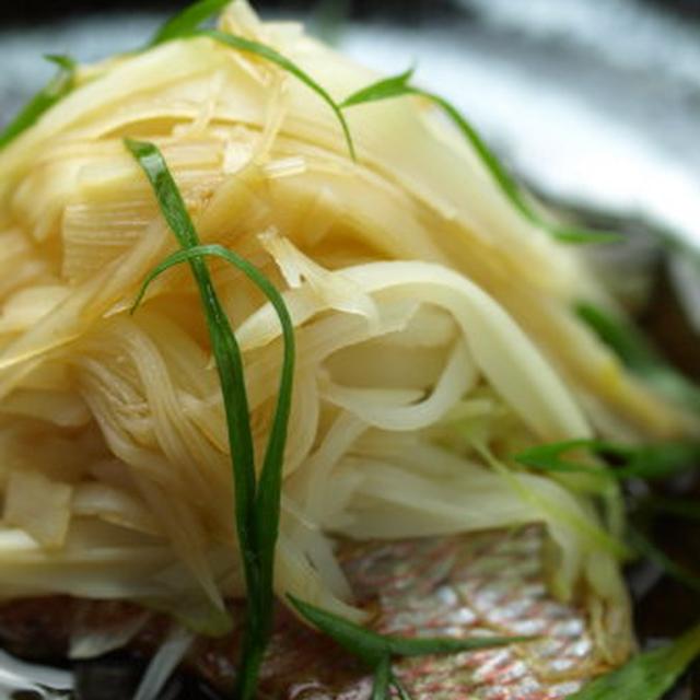 鯛と筍の中華風酒蒸し