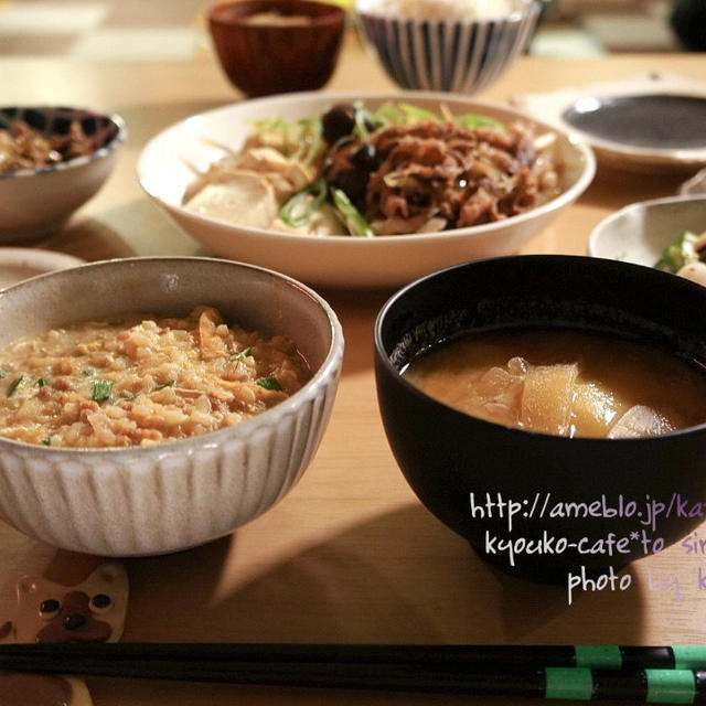 夜カフェ☆心もあったまる肉豆腐の夜ごはん