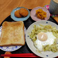 キャベツエッグとかぼちゃサラダ