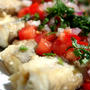 Fried Smelt with Fresh Tomato and Herbs揚げワカサギのトマトとハーブサラダ仕立て