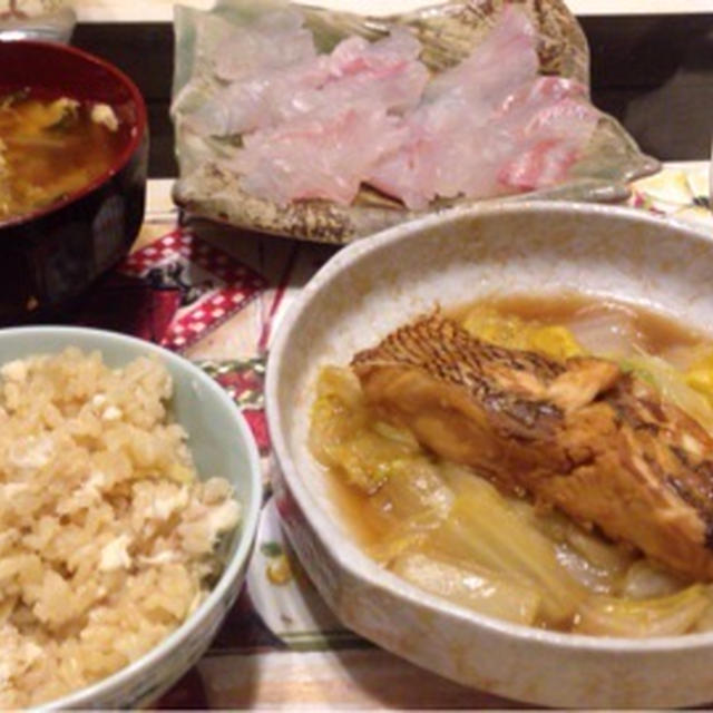 鯛づくしの夕飯