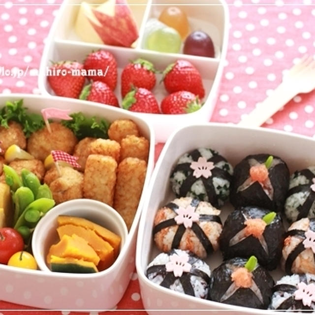 ニコニコのり　春のお弁当大会＊春爛漫♪お花見弁当