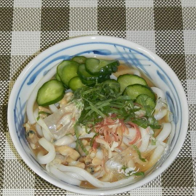 アサリの冷や汁うどん