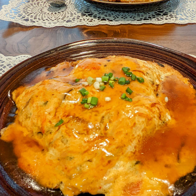 カニかましらすでふわっと天津飯