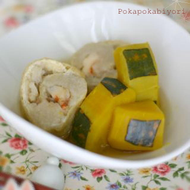 冬至に　かぼちゃと信田巻きの煮物