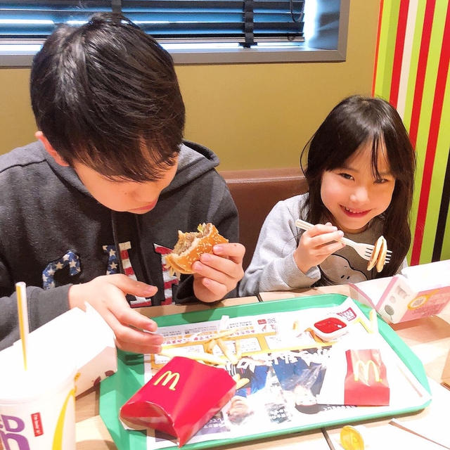 ランチはマックです！！