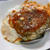 トマトとクリームポテトの焼きチーズハンバーグ丼！