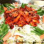チュクミボックム（쭈꾸미볶음）　－－　イイタコと野菜盛りたくさんの鉄板焼き