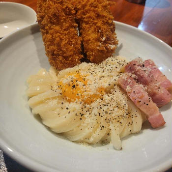 焼き鳥からの斬新なおうどん