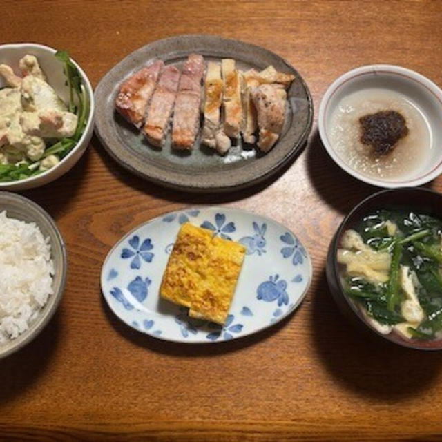 鶏ムネ肉と豚肉のココット焼き