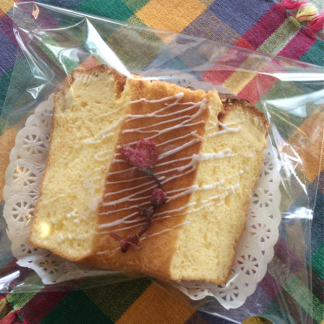 桜シフォンケーキ量産、ホワイトデイ用