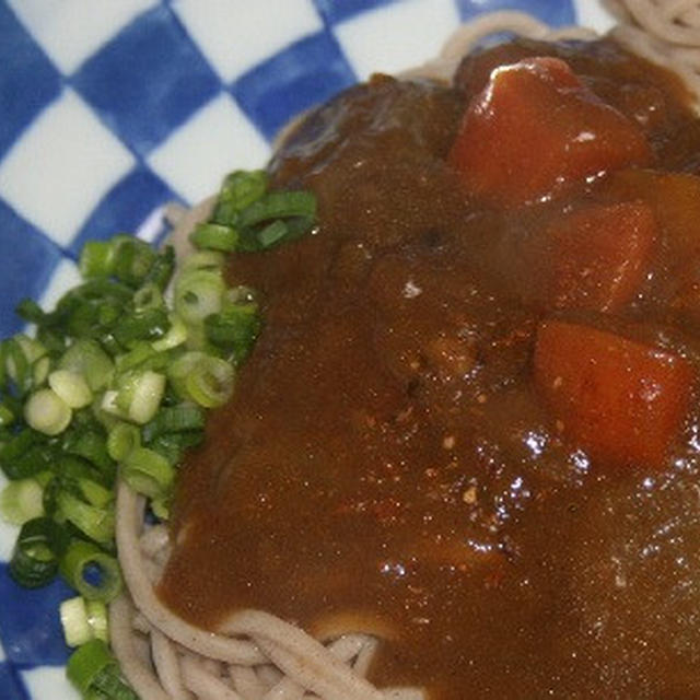 4月14日　　カレーがけ蕎麦