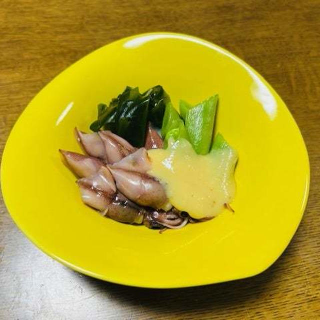 ホタルイカの辛子酢味噌和え
