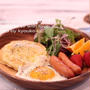 朝カフェ☆とろ～りチーズパンケーキモーニング★今日の　わんこごはん～