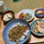 豚ごぼう丼とサバ缶サラダとかの晩御飯