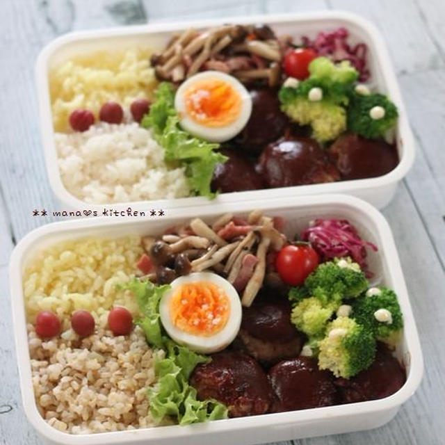 ｿｰｽｹﾁｬｯﾌﾟハンバーグ ✿ 豚の生姜焼き♪