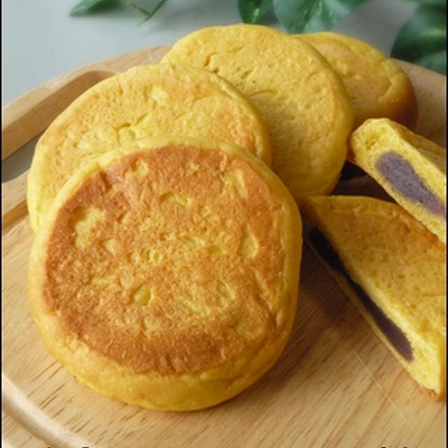 【ホームベーカリー】特売かぼちゃで平焼きあんぱん
