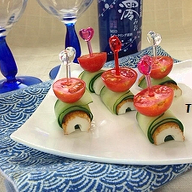 柚子コショウが決めて♪きゅうりとトマトの和風ピンチョス