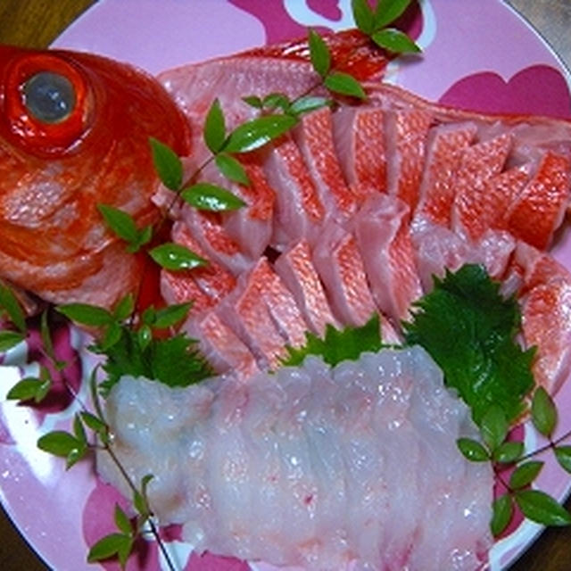 夫の釣果のキンメとオニカサゴ☆