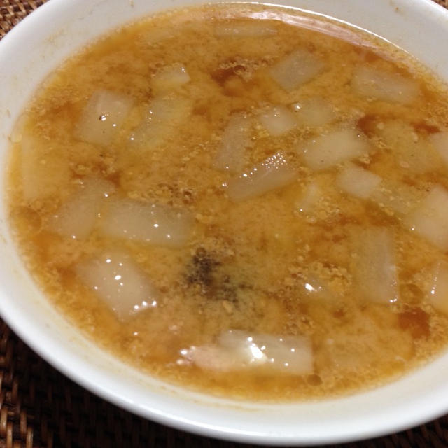 胡麻と味噌の根菜スープ×山梨の白