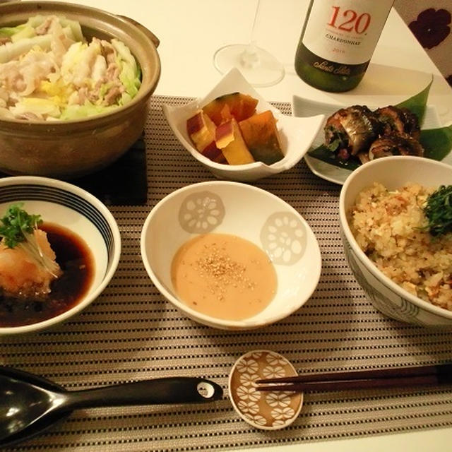白菜と豚バラの重ね鍋とか