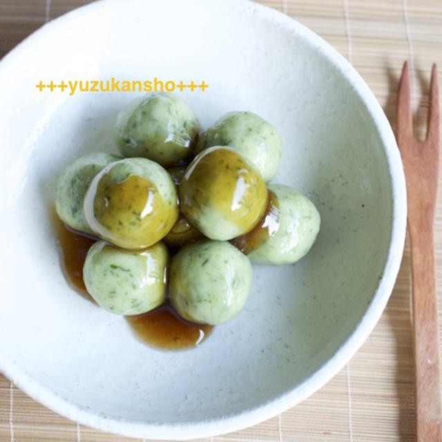ほうれん草入り豆腐みたらしだんご＊3、4、5日みたらしだんごの日