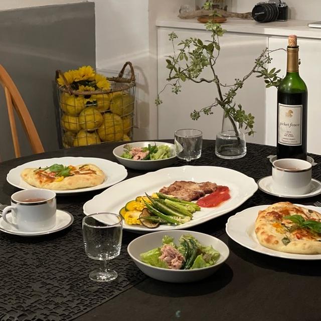 フラットブレッドの夜ごはんと、IKEAの棚で食器収納場所作り