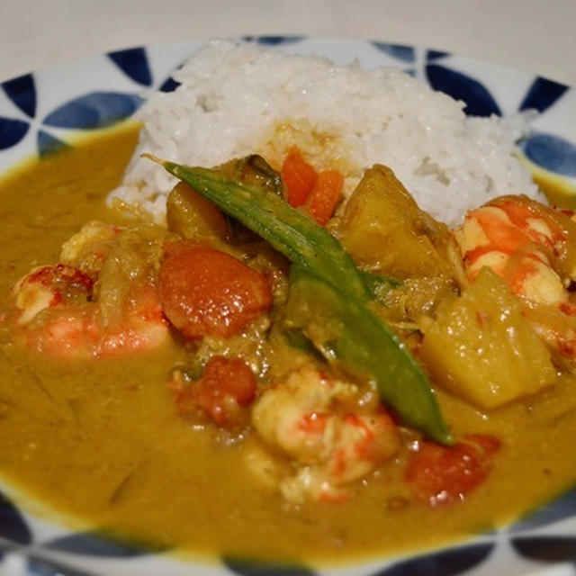 マレー風海老カレー Gulai Udang Tumis Däråt