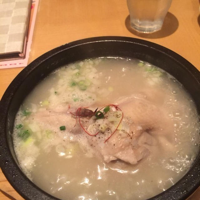 渋谷　ヒカリエ　 スランジェ　 水刺齋　ホットペッパー食事券はランチもOK　ハーフサイズ参鶏湯　