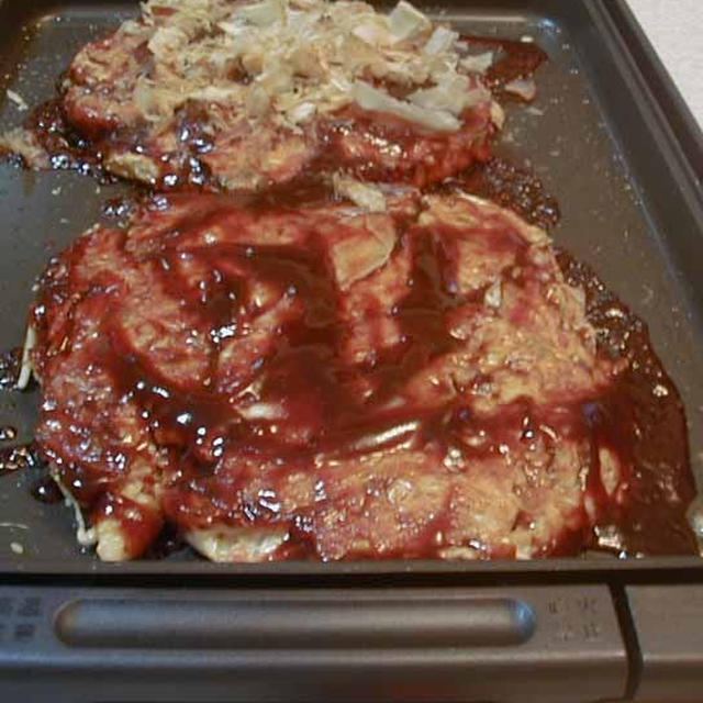 豚玉のお好み焼き