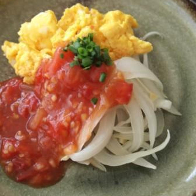＊ふわふわ卵のチリソース★ノンオイルで＊