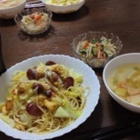 春キャベツのチーズソースパスタ