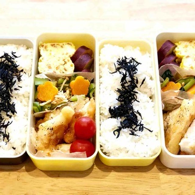 【 JKと夫2人分のお弁当 】