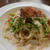 手打ちパスタの和風クリームソースの晩ごはん