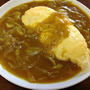 お昼は「和風カレーオムライス」