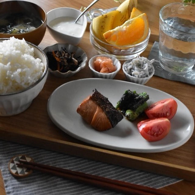 朝から。