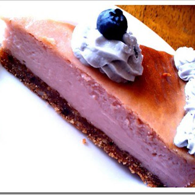 紫さつまいものビーガンチーズケーキ/ purple sweet potato vegan cheese cake