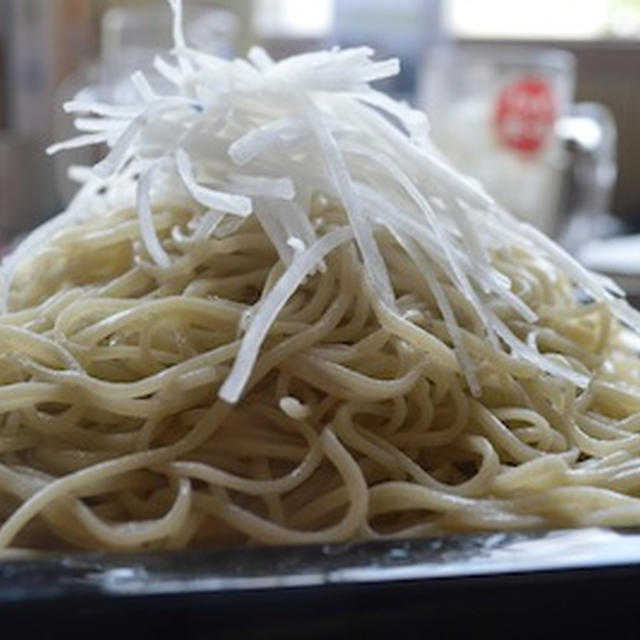 【分倍河原】手打ち蕎麦ふるた　府中もりあげそば　京王線の列車がみえる　豊富なメニューの街の店