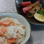 新生姜と鮭のご飯／鶏しんじょ