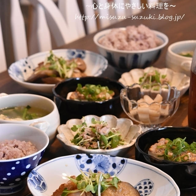 一汁三菜の晩ごはん