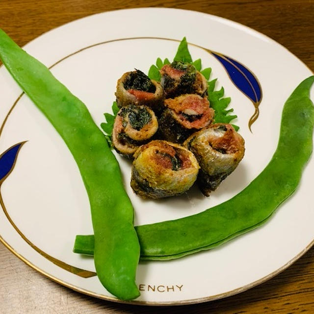 鰯の梅大葉巻き　/　糖質0！すごいおからパウダー