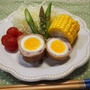 茹で玉肉巻きウマたれ焼き
