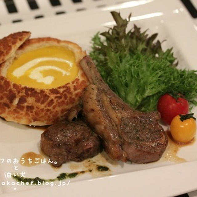かぼちゃのパンスープ