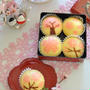 桜満開　イラスト蒸しパンケーキ